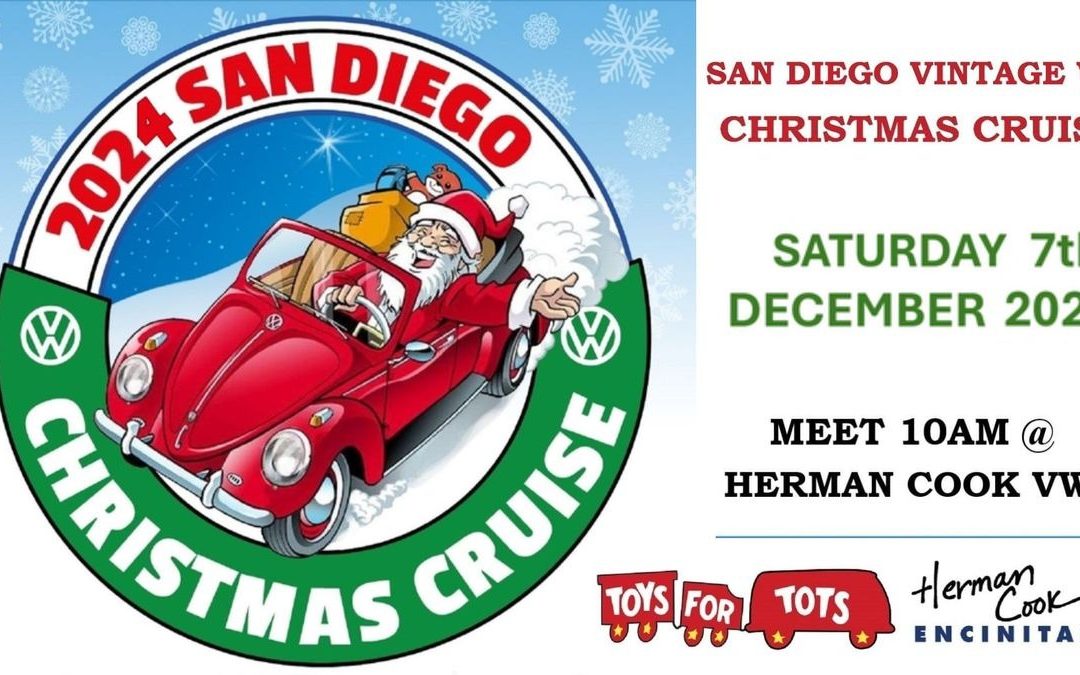 San Diego Vintage VW Christmas Cruise 2024: Holiday Fun on Wheels