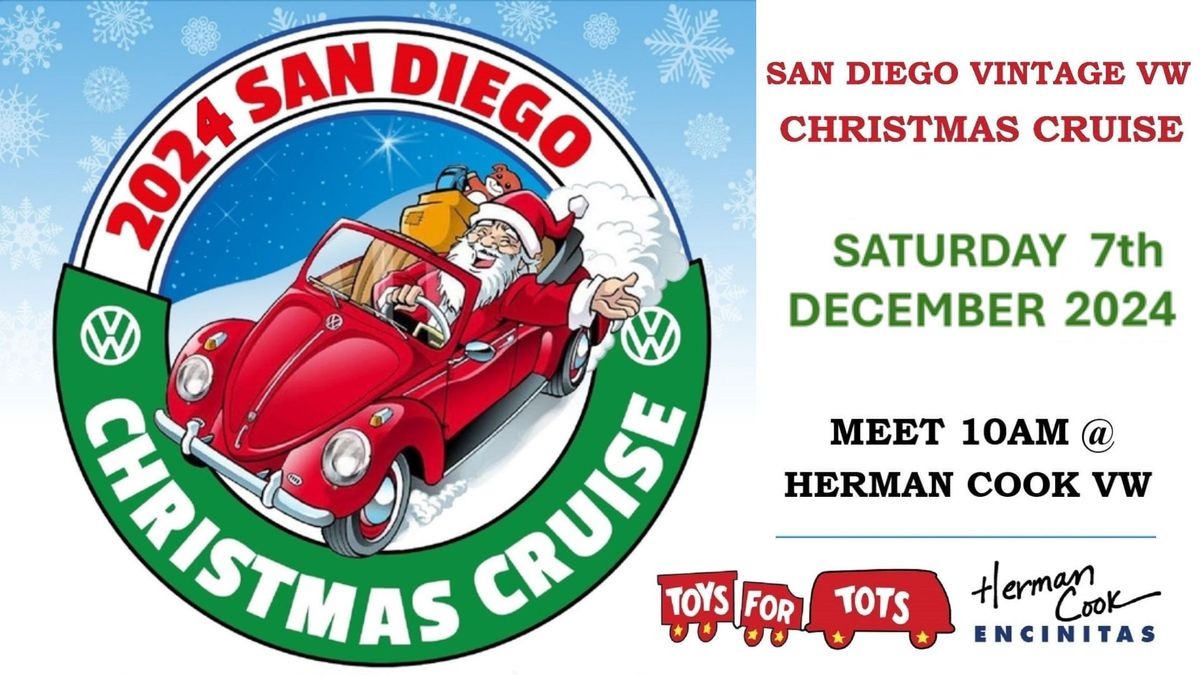 San Diego Vintage VW Christmas Cruise 2024: Holiday Fun on Wheels